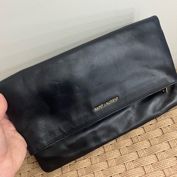 Classic Black Saint Laurent Clutch - Picture 5 of 7